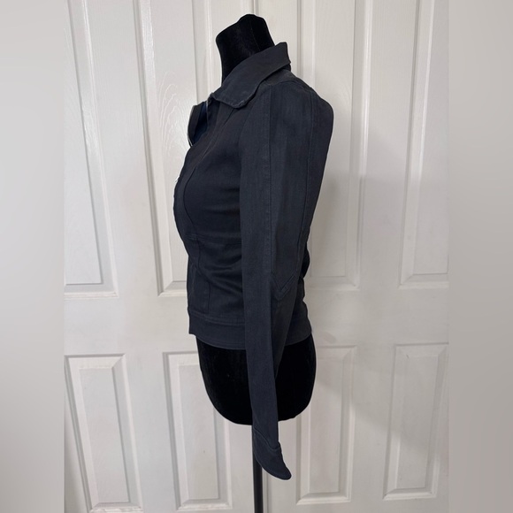 Stoned Immaculate Denim Jacket Sz XS Womens Fitted Boho Party Concert City Sexy - Picture 6 of 11